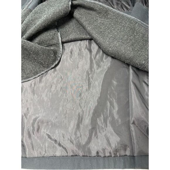 Baracuta Jacket Black Coat Double Overcoat Quilted Parka Wool Lined Trench Sz M - Picture 14 of 15